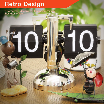 Retro Style Flip Desk Shelf Clock