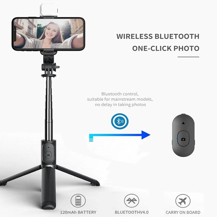 3 IN 1 FOLDABLE TRIPOD WITH SELFIE LIGHT